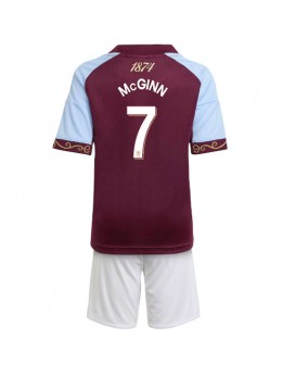 Billige Aston Villa John McGinn #7 Hjemmedraktsett Barn 2025-26 Kortermet (+ Korte bukser)